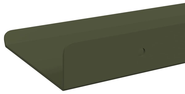 Lebegő polc 4 pcs Olajzöld 100 x 9 x 2,5 cm Acél