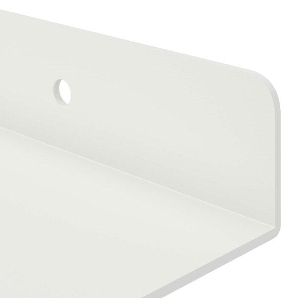 Lebegő polc Falra szerelhető 2 pcs Fehér 30 x 9 x 2,5 cm Acél