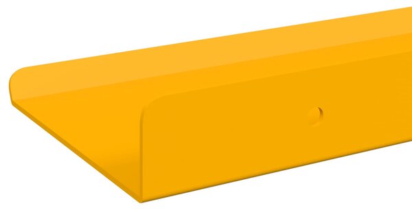 Lebegő polc 4 pcs Mustár sárga 40 x 8,5 x 2,5 cm Acél
