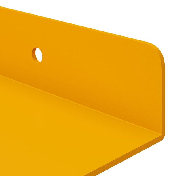 Lebegő polc 4 pcs Mustár sárga 40 x 8,5 x 2,5 cm Acél