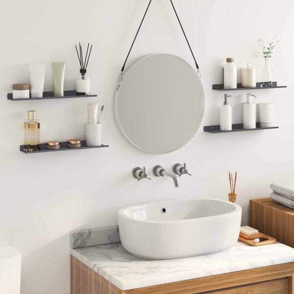 Lebegő polc 4 pcs Antracit 40 x 8,5 x 2,5 cm Acél
