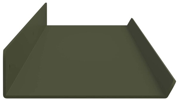 Lebegő polc 4 pcs Olajzöld 100 x 9 x 2,5 cm Acél