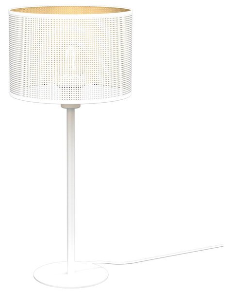 Luminex Asztali lámpa LOFT SHADE 1xE27/60W/230V á. 25 cm fehér/arany LU5271