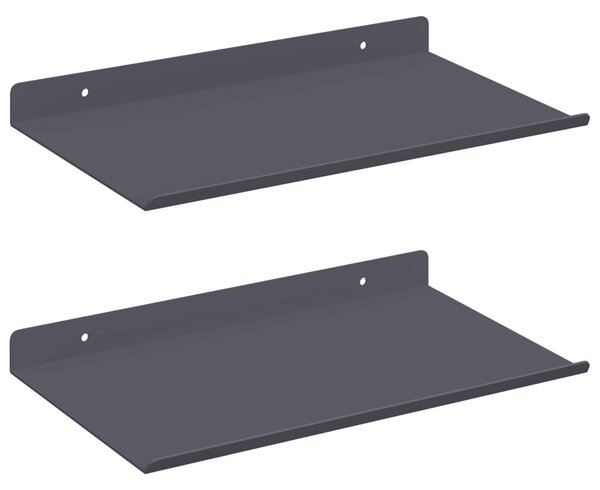 Lebegő polc 2 pcs Antracit 30 x 18 x 2,5 cm Acél