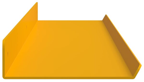 Lebegő polc 2 pcs Mustár sárga 100 x 9 x 2,5 cm Acél