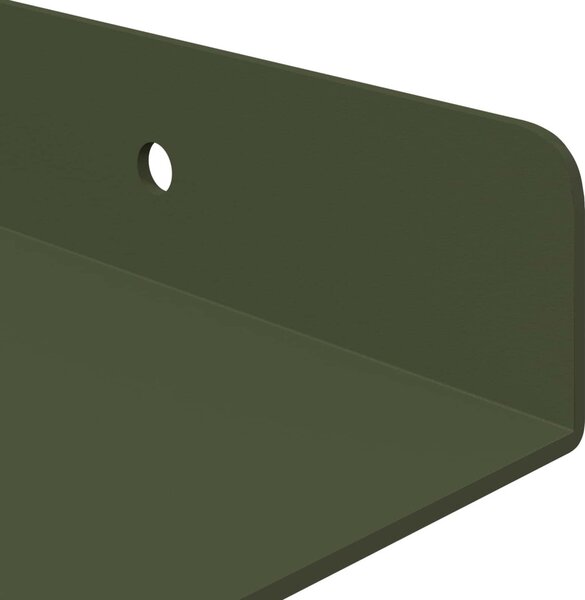 Lebegő polc 4 pcs Olajzöld 30 x 18 x 2,5 cm Acél