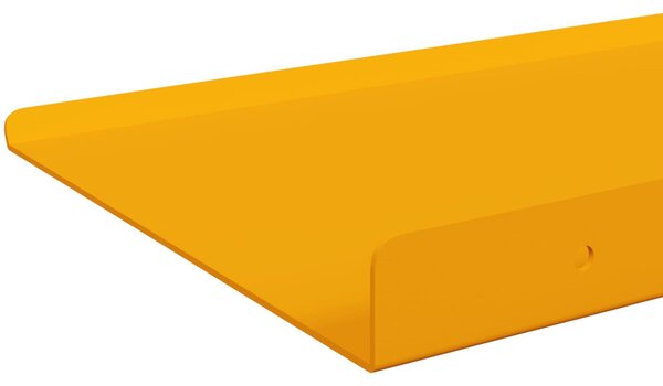 Lebegő polc 2 pcs Mustár sárga 40 x 18 x 2,5 cm Acél