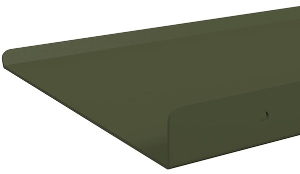 Lebegő polc 4 pcs Olajzöld 30 x 18 x 2,5 cm Acél