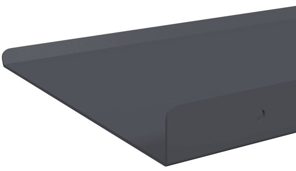 Lebegő polc 4 pcs Antracit 100 x 18 x 2,5 cm Acél