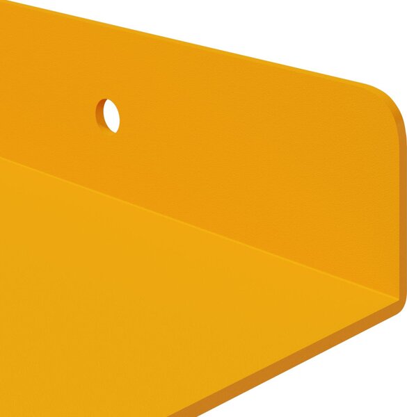 Lebegő polc 2 pcs Mustár sárga 40 x 18 x 2,5 cm Acél