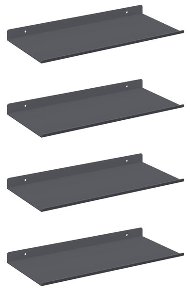 Lebegő polc 4 pcs Antracit 40 x 18 x 2,5 cm Acél