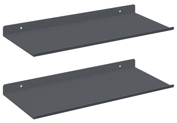 Lebegő polc 2 pcs Antracit 40 x 18 x 2,5 cm Acél