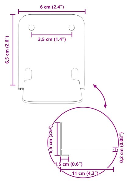 Lebegő polc polcokkal tárolóval 4 pcs Fehér 6 x 10,8 x 6,6 cm