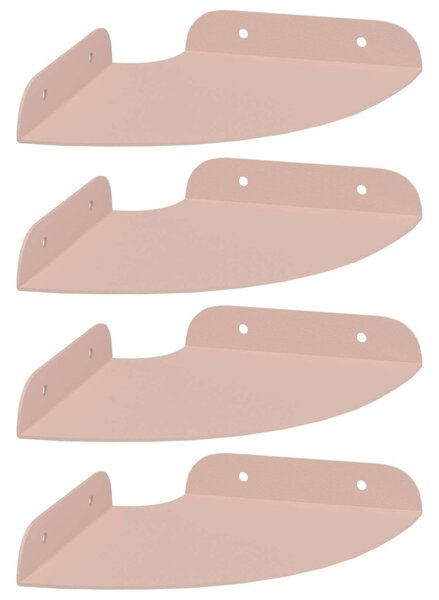 Lebegő polc polcokkal tárolóval 4 pcs Rózsaszín 15 x 15 x 2 cm
