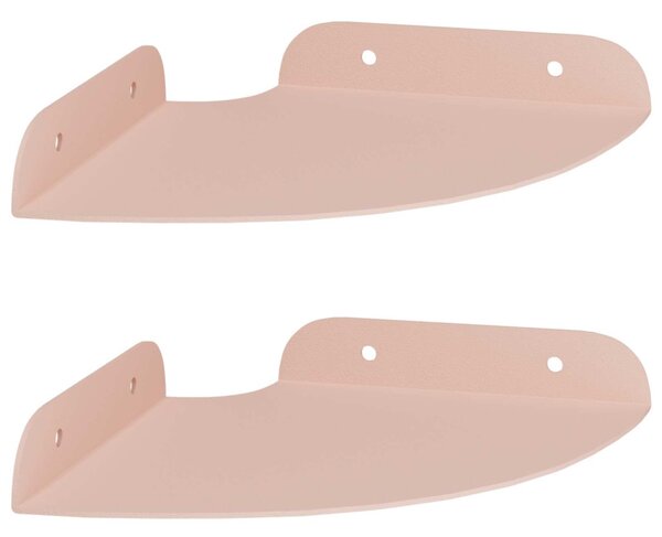 Lebegő polc polcokkal tárolóval 2 pcs Rózsaszín 15 x 15 x 2 cm