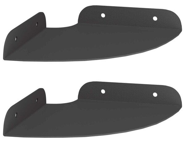 Lebegő polc polcokkal tárolóval 2 pcs Fekete 15 x 15 x 2 cm