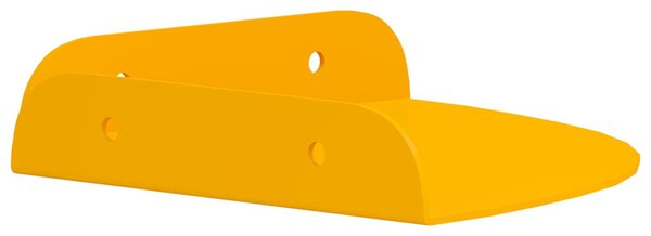 Lebegő polc polcokkal 4 pcs Mustár sárga 15 x 15 x 2 cm