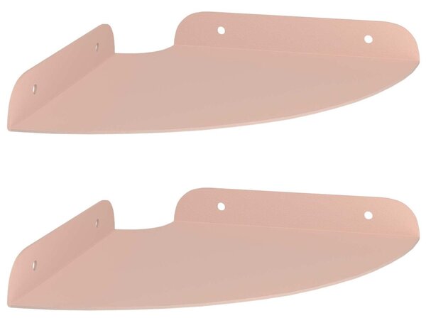 Lebegő polc polcokkal tárolóval 2 pcs Rózsaszín 18 x 18 x 2 cm