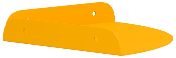 Lebegő polc polcokkal 2 pcs Mustár sárga 18 x 18 x 2 cm