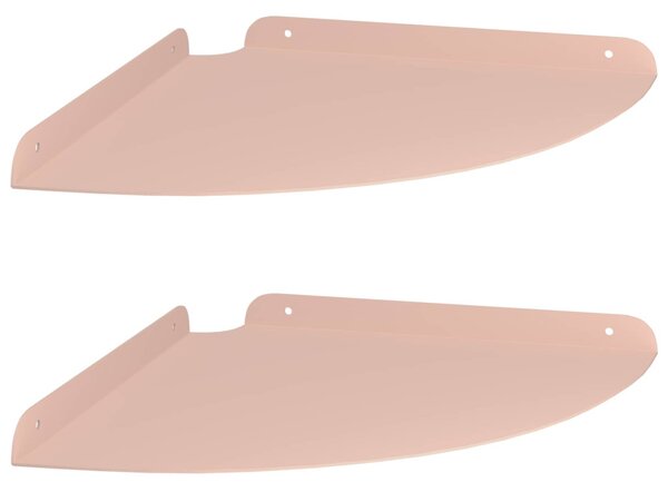 Lebegő polc polcokkal tárolóval 2 pcs Rózsaszín 30 x 30 x 2 cm