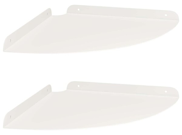 Lebegő polc polcokkal tárolóval 2 pcs Fehér 30 x 30 x 2 cm