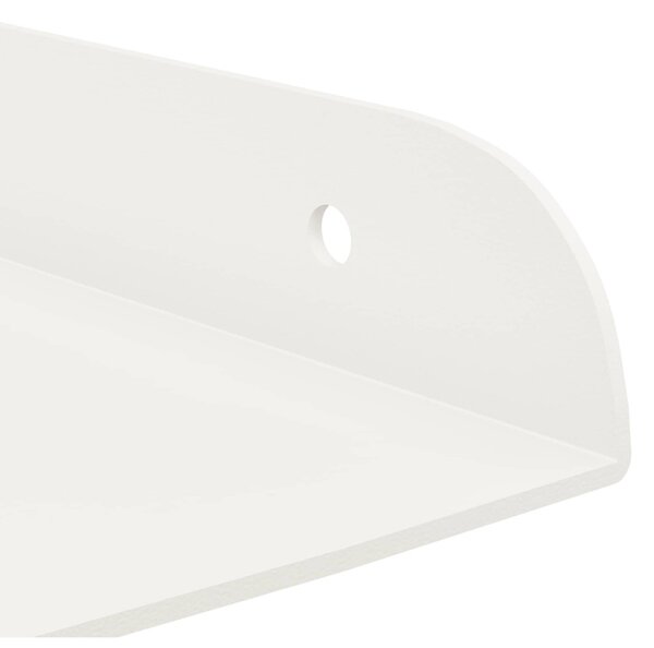 Lebegő polc polcokkal tárolóval 2 pcs Fehér 30 x 30 x 2 cm