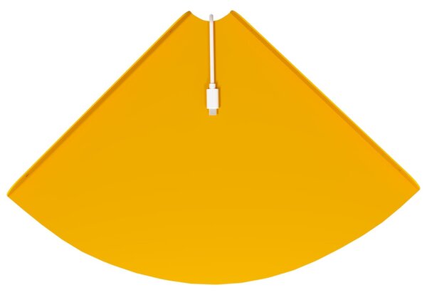 Lebegő polc polcokkal 4 pcs Mustár sárga 30 x 30 x 2 cm