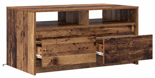 Dohányzóasztal fiókkal Öreg fa 90 x 50 x 45 cm Faanyag