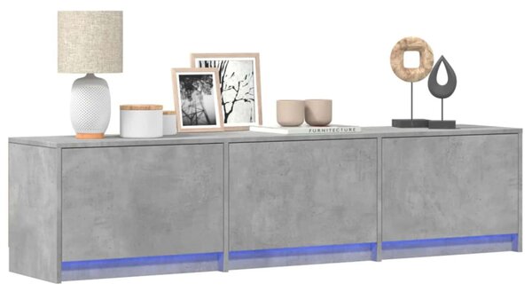 TV szekrény leddel fiókkal Beton 165 x 34 x 40 cm Faanyag