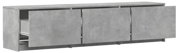 TV szekrény leddel fiókkal Beton 165 x 34 x 40 cm Faanyag
