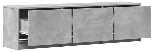 TV szekrény leddel fiókkal Beton 140 x 34 x 40 cm Faanyag
