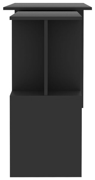 Szürke forgácslap sarokasztal 200 x 50 x 76 cm