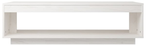 Fehér tömör fenyőfa dohányzóasztal 110 x 50 x 33,5 cm
