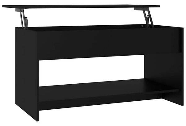 Fekete szerelt fa dohányzóasztal 102x50x52,5 cm