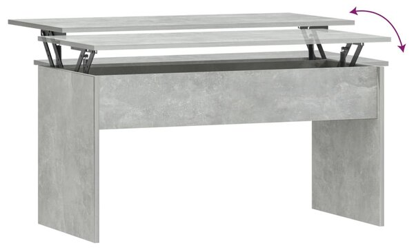 Betonszürke szerelt fa dohányzóasztal 102 x 50,5 x 52,5 cm