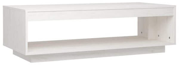 Fehér tömör fenyőfa dohányzóasztal 110 x 50 x 33,5 cm