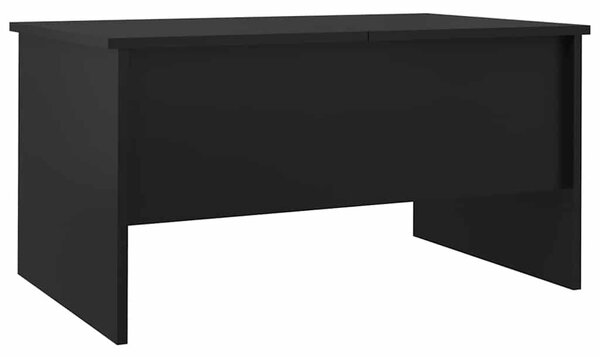 Fekete szerelt fa dohányzóasztal 80 x 50 x 42,5 cm