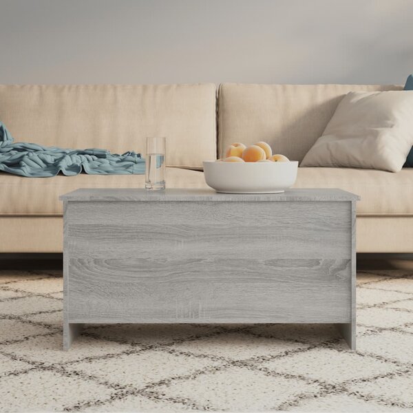 Szürke sonoma színű szerelt fa dohányzóasztal 102x55,5x52,5 cm