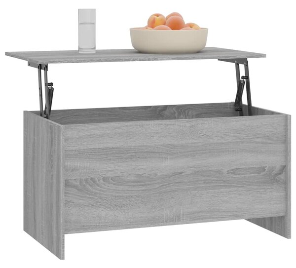 Szürke sonoma színű szerelt fa dohányzóasztal 102x55,5x52,5 cm