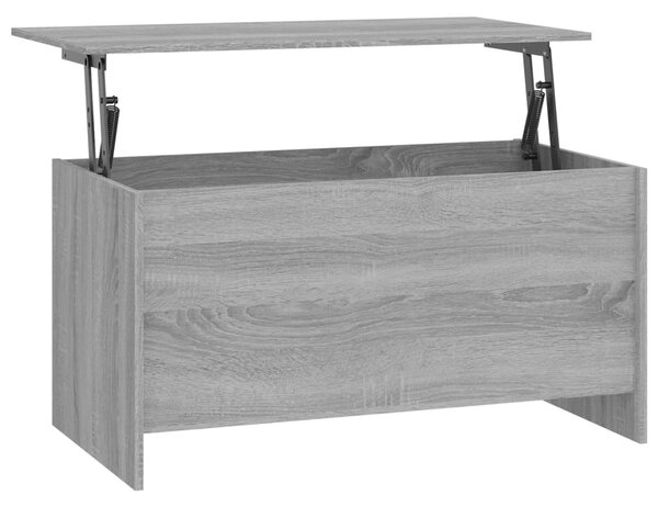 Szürke sonoma színű szerelt fa dohányzóasztal 102x55,5x52,5 cm
