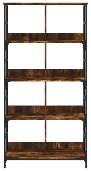 Füstös tölgy színű szerelt fa könyvespolc 78,5 x 33 x 153 cm