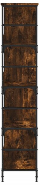 Füstös tölgy színű szerelt fa könyvespolc 78,5 x 33 x 153 cm