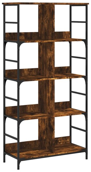 Füstös tölgy színű szerelt fa könyvespolc 78,5 x 33 x 153 cm