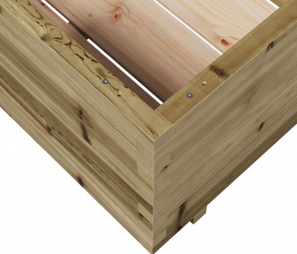 VidaXL impregnált fenyőfa kerti virágláda 70 x 70 x 49,5 cm