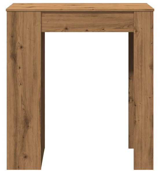 Kézműves tölgy szerelt fa bárasztal tárolókkal 95x47x103,5 cm