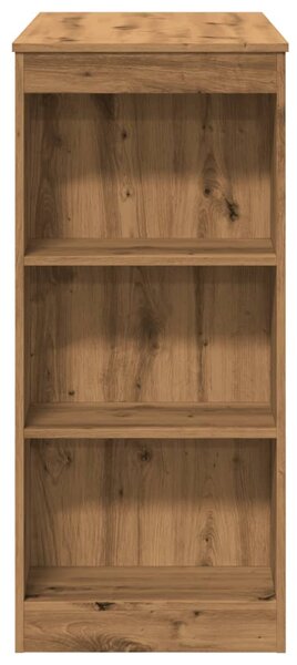Kézműves tölgy szerelt fa bárasztal tárolókkal 95x47x103,5 cm