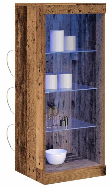 LED tálaló LED szalagokkal Öreg fa 41 x 37 x 100 cm Faanyag