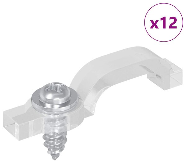 LED szalagklipszek 12 pcs Átlátszó 23,8 x 7,3 x 4,3 mm