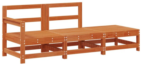 Sarokkanapé egységek párnával Viaszbarna 190 x 62 x 70,5 cm