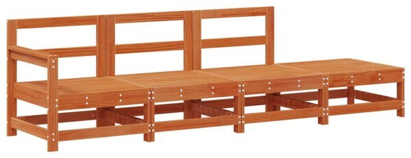 Sarokkanapé egységek Viaszbarna 252 x 62 x 70,5 cm Tömör fenyő